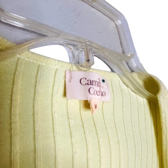 Camila Coelho Rosabella Cutout Midi Bodycon Dress Yellow Size M - Picture 9 of 9